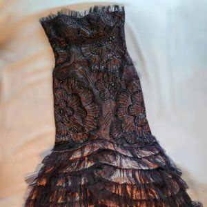 Coli Couture Mermaid Gown Fully Beaded Size 12